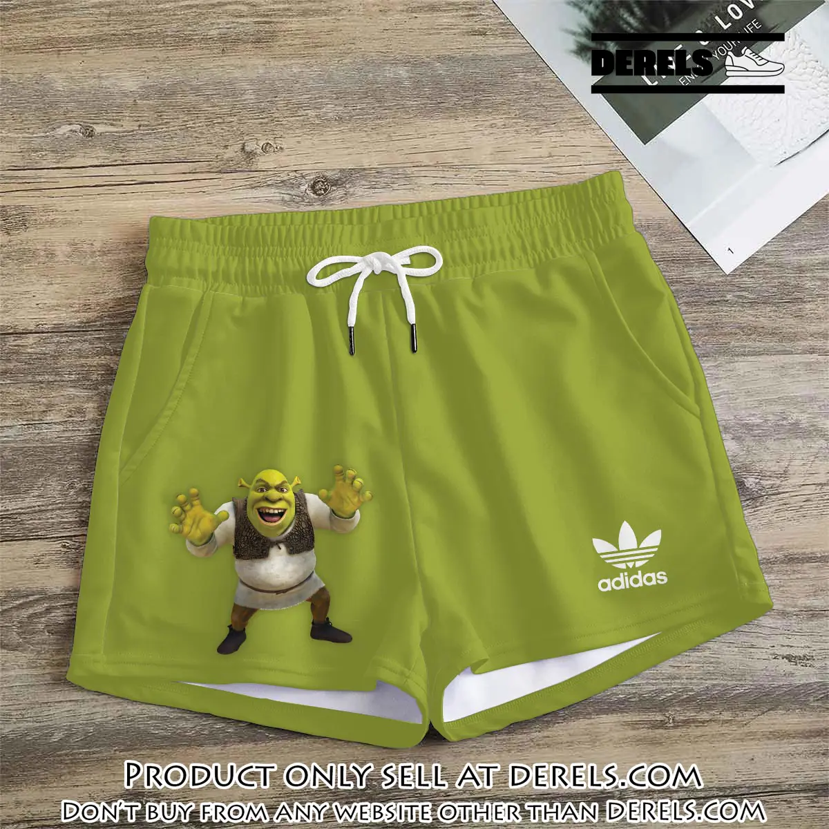 Premium shrek in adidas women shorts lady beach shorts wms1085 dr3500116